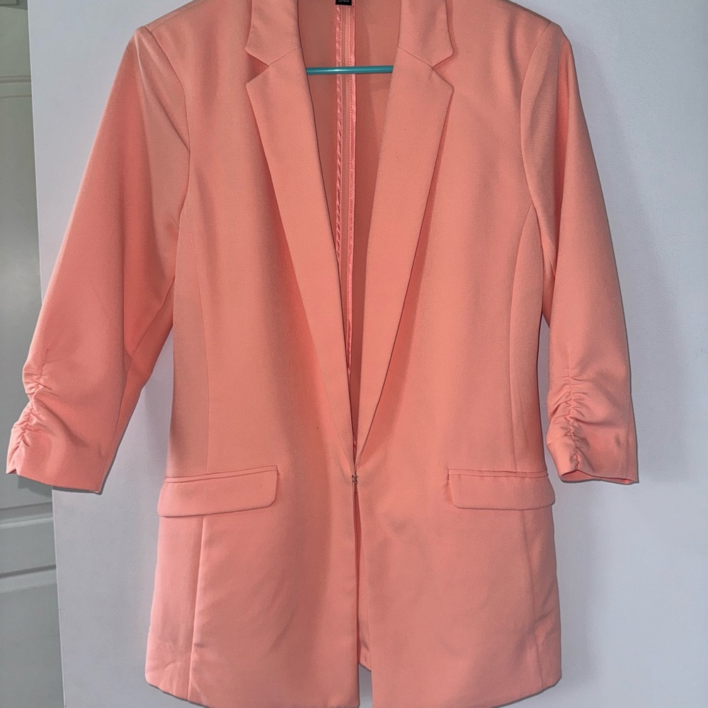 INC International Concepts Pink Blazer with Notched Lapel